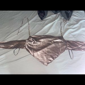 Pink bandana like crop top